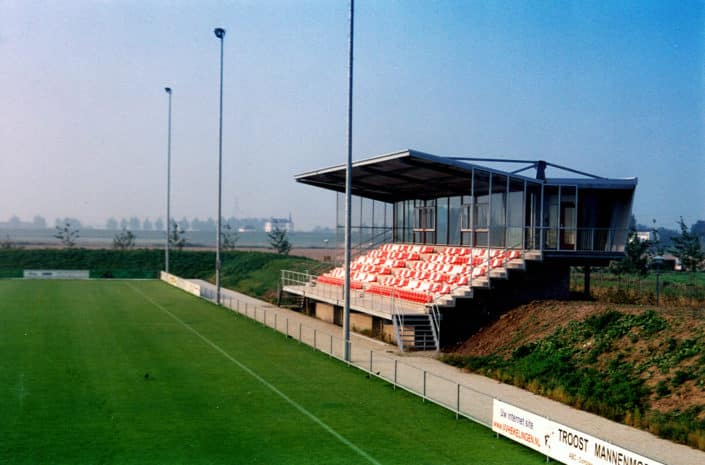 tribune, hekelingen, voetbal, sport, clubgebouw, sportcomplex, lg architecturen, architectuur