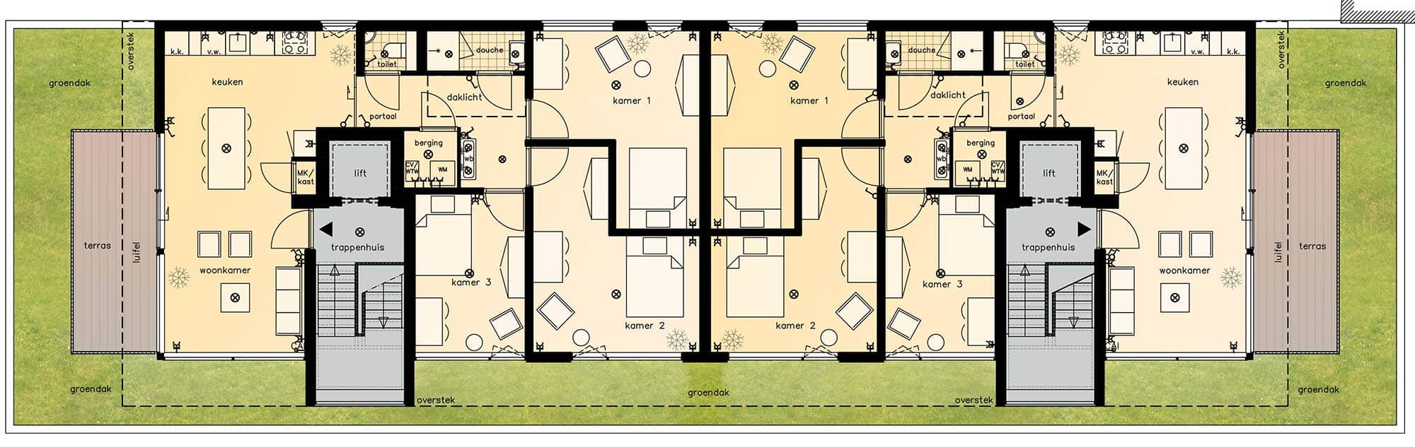 LG architecten_Groenendaal_Oostplein_plattegrond